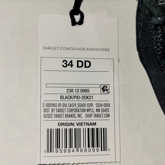 Shade & Shore, Womens Bikini Top, NWT and NWOT Black Size 34 and 38 DD - Picture 10 of 11